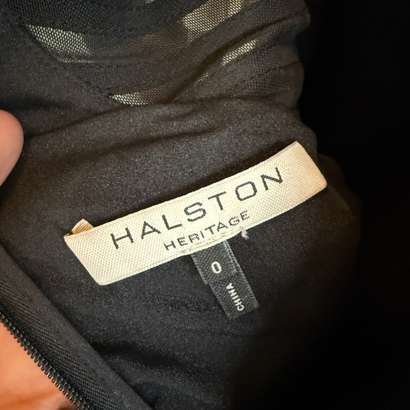Halston Heritage Black One Shoulder Dress - Picture 3 of 3
